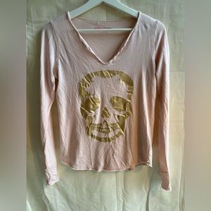 Zadig & Voltaire Pink Skull Henley